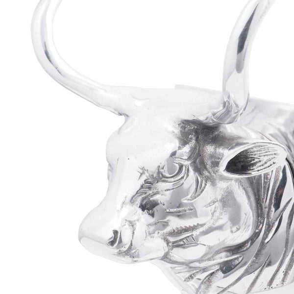 Silberne Buchstützen aus Aluminium, 2er-Set