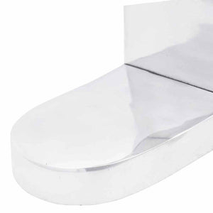 Silberne Buchstützen aus Aluminium, 2er-Set