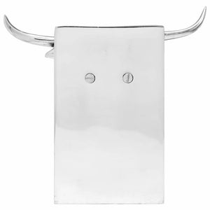 Silberne Buchstützen aus Aluminium, 2er-Set