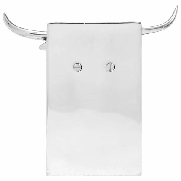 Silberne Buchstützen aus Aluminium, 2er-Set