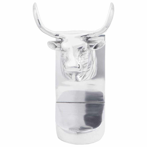 Silberne Buchstützen aus Aluminium, 2er-Set