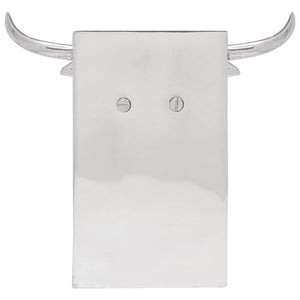 Silberne Buchstützen aus Aluminium, 2er-Set