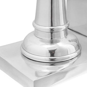 Silberne Buchstützen aus Aluminium, 2er-Set