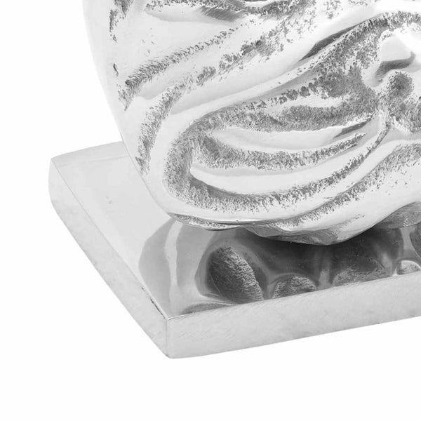 Silberne Buchstützen aus Aluminium, 2er-Set