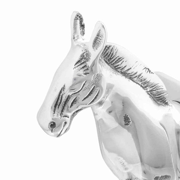 Silberne Buchstützen aus Aluminium, 2er-Set