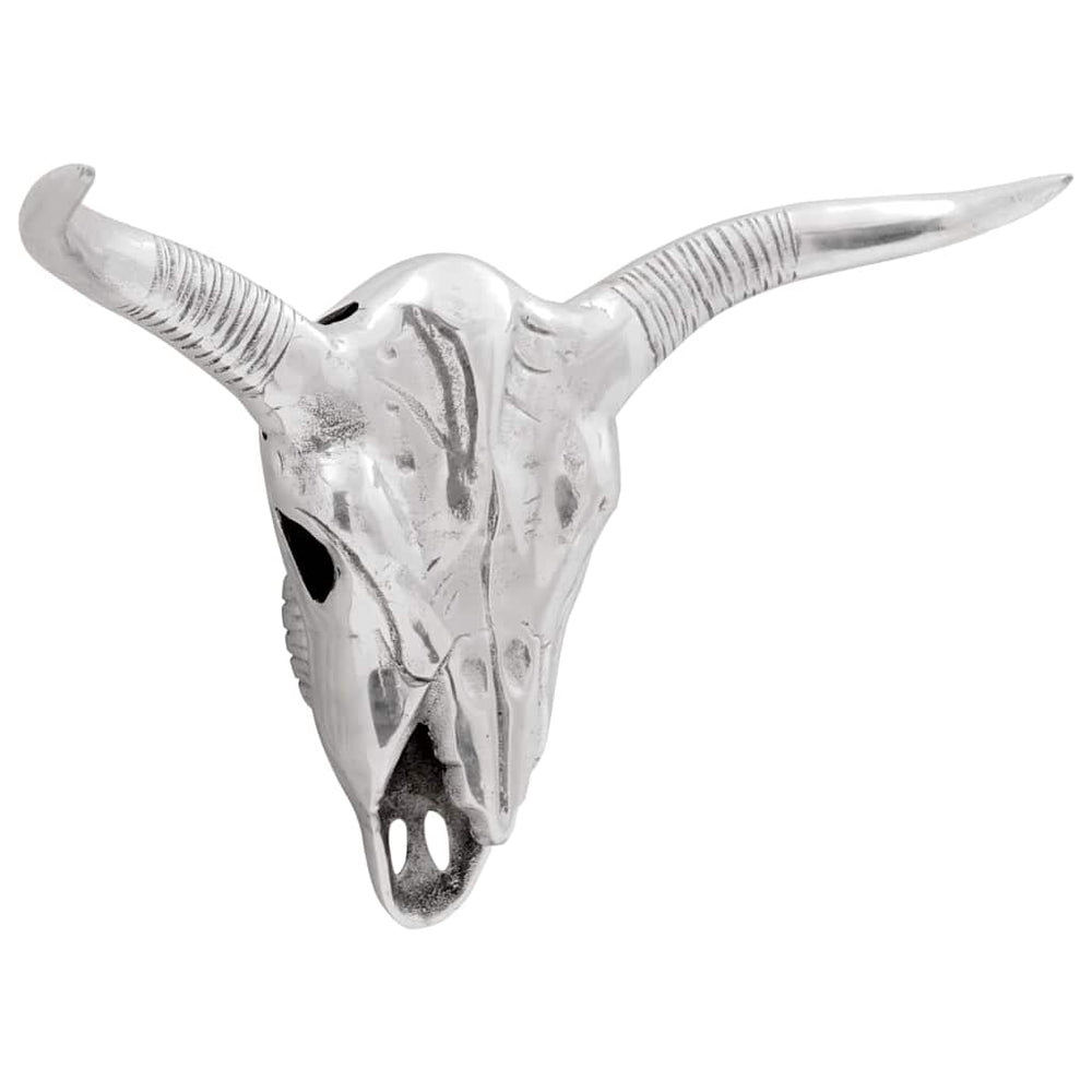 Silberner Bullenschädel Wanddeko