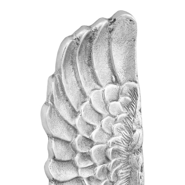 Silberne Flügel Skulptur, 2er Set, 91cm