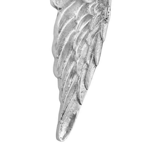 Silberne Flügel Skulptur, 2er Set, 91cm