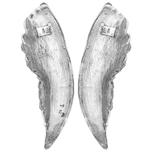 Silberne Flügel Skulptur, 2er Set, 91cm