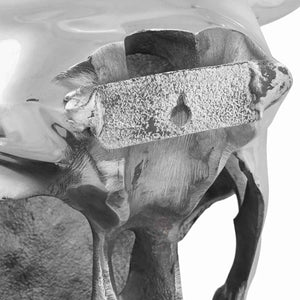 Bullen Schädel Silber Aluminium Skulptur