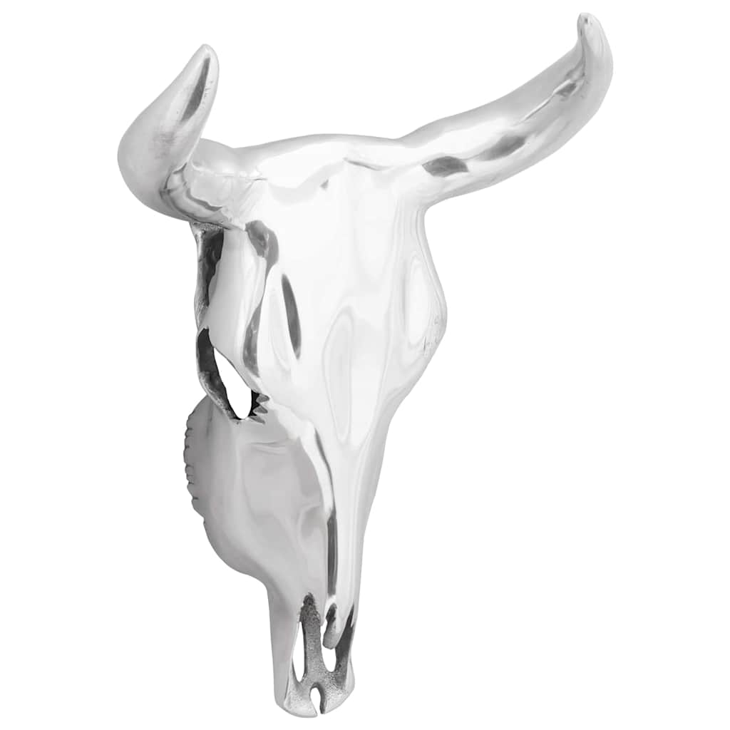 Bullen Schädel Silber Aluminium Skulptur