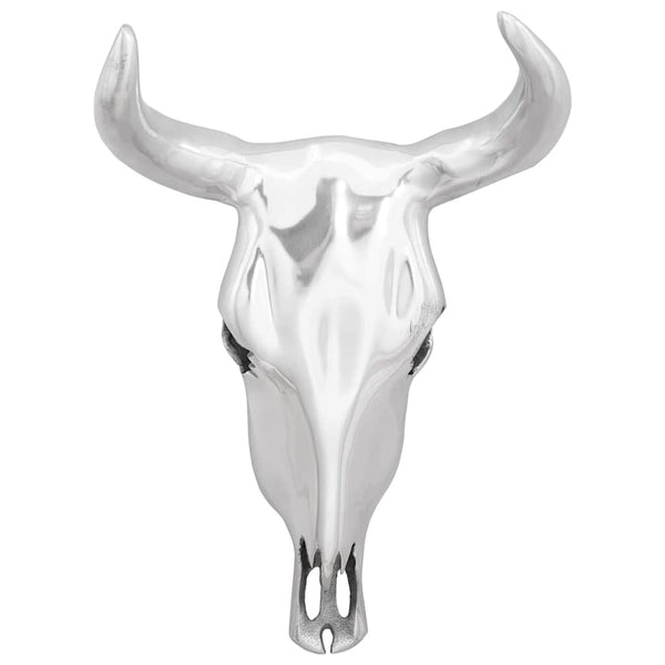 Bullen Schädel Silber Aluminium Skulptur