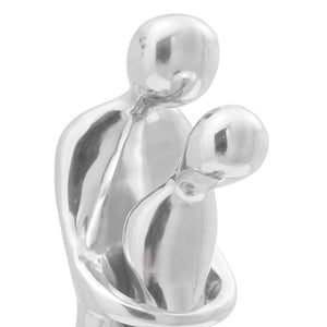 Silberne Aluminium Skulptur, 49 cm