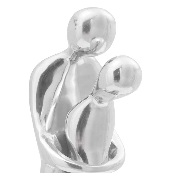 Silberne Aluminium Skulptur, 49 cm