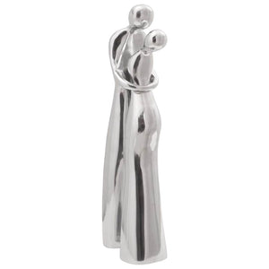 Silberne Aluminium Skulptur, 49 cm