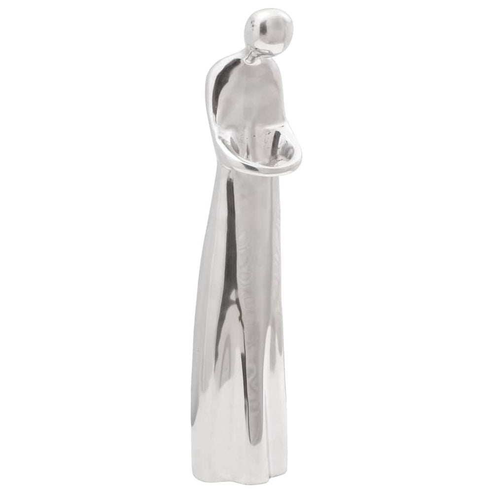 Silberne Aluminium Skulptur, 49 cm