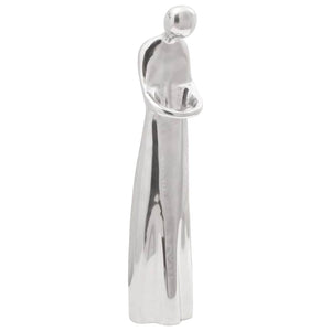 Silberne Aluminium Skulptur, 49 cm