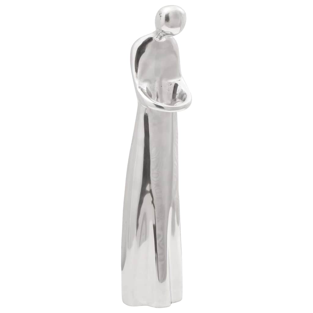 Silberne Aluminium Skulptur, 49 cm