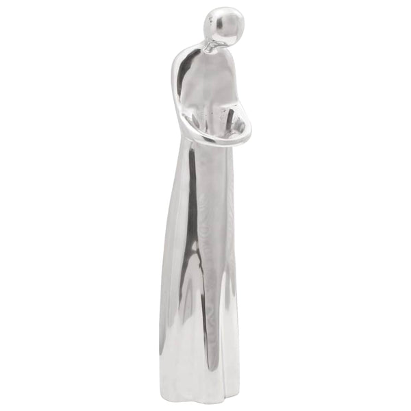 Silberne Aluminium Skulptur, 49 cm