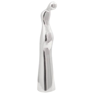 Silberne Aluminium Skulptur, 49 cm