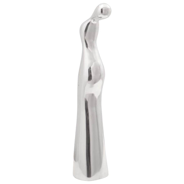 Silberne Aluminium Skulptur, 49 cm