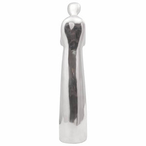 Silberne Aluminium Skulptur, 49 cm