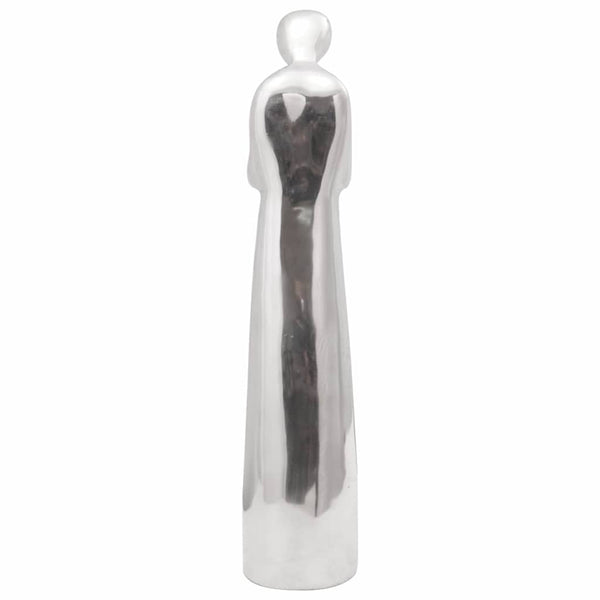 Silberne Aluminium Skulptur, 49 cm
