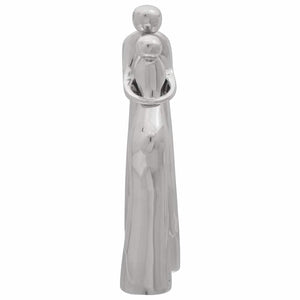 Silberne Aluminium Skulptur, 49 cm