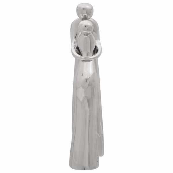 Silberne Aluminium Skulptur, 49 cm