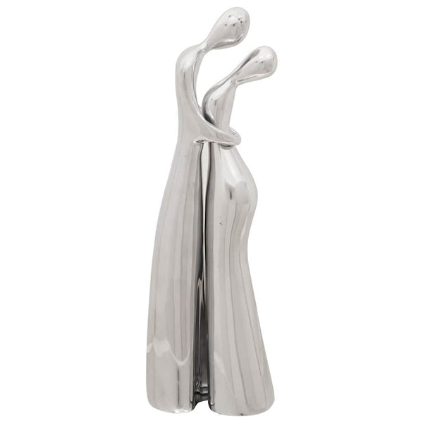 Silberne Aluminium Skulptur, 49 cm