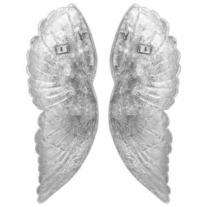 Flügel Skulptur Silber 2er Set Aluminium