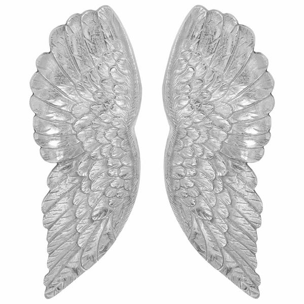Flügel Skulptur Silber 2er Set Aluminium