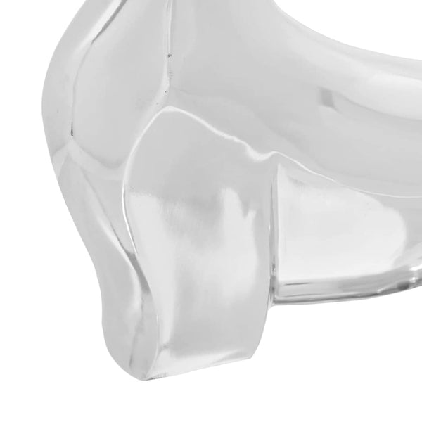 Silberne Stierskulptur aus Aluminium