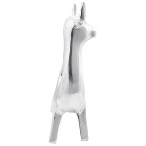Silberne Stier Skulptur Aluminium 34cm