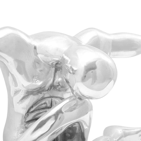 Silberne Aluminium Skulptur, 63 cm