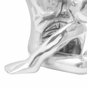 Silberne Aluminium Skulptur, 63 cm