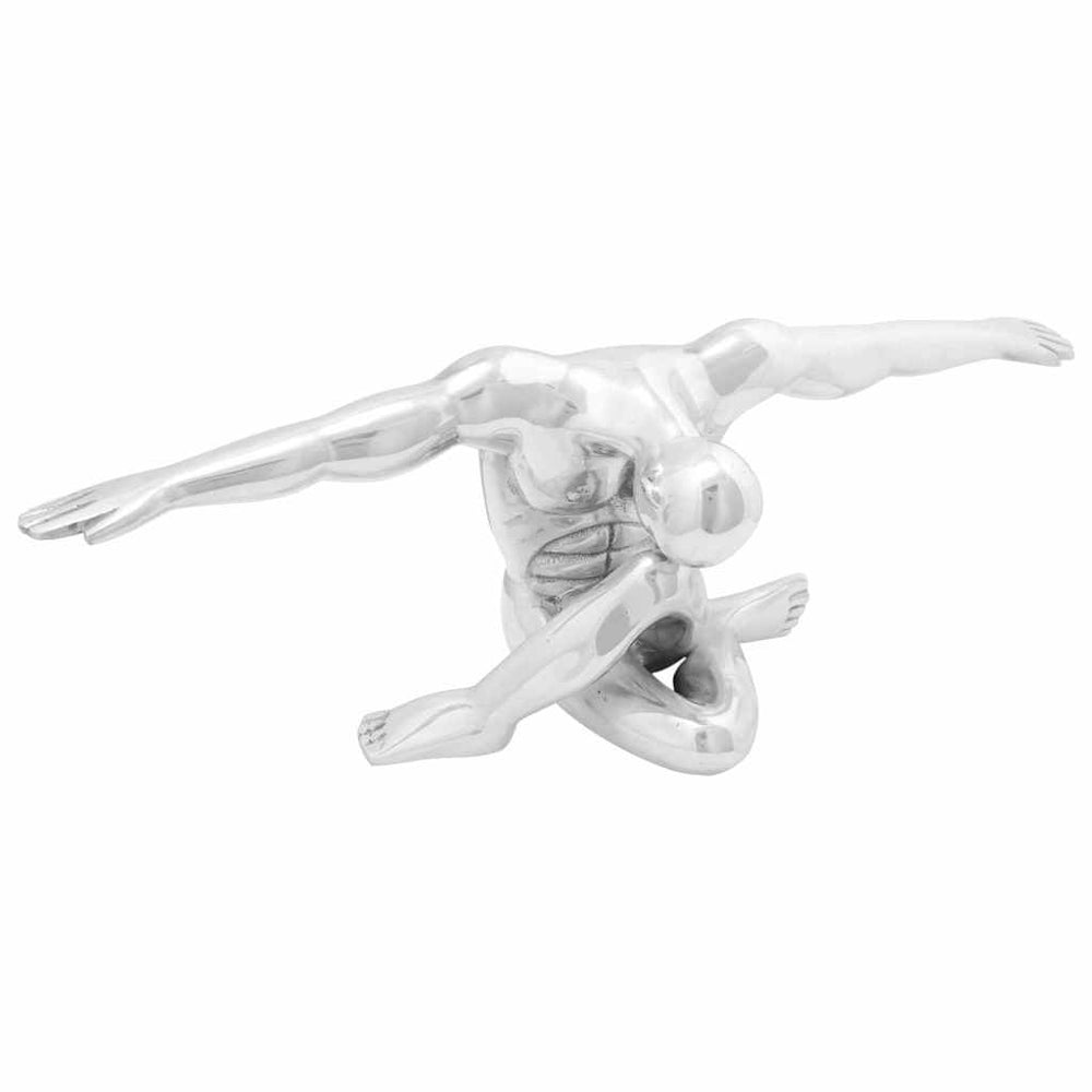 Silberne Aluminium Skulptur, 63 cm