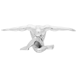 Silberne Aluminium Skulptur, 63 cm