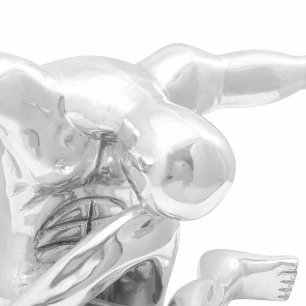 Silberne Aluminium Skulptur, 91,5 cm