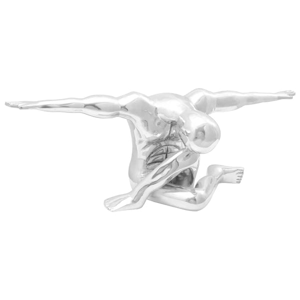Silberne Aluminium Skulptur, 91,5 cm