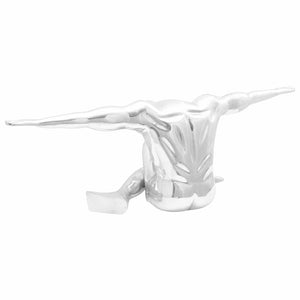 Silberne Aluminium Skulptur, 91,5 cm