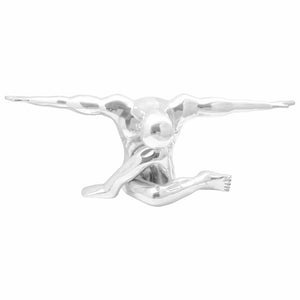 Silberne Aluminium Skulptur, 91,5 cm