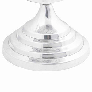 Silberne Aluminium Globus Skulptur, 26 cm