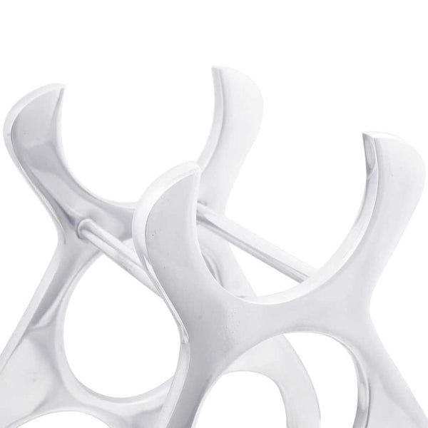 Silbernes Weinregal aus Aluminium
