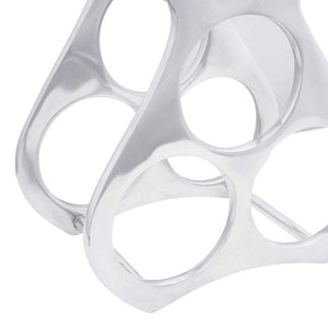 Silbernes Weinregal aus Aluminium