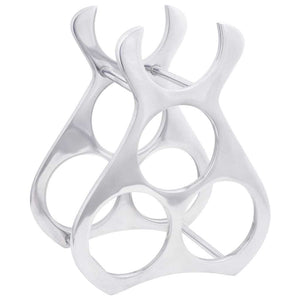Silbernes Weinregal aus Aluminium