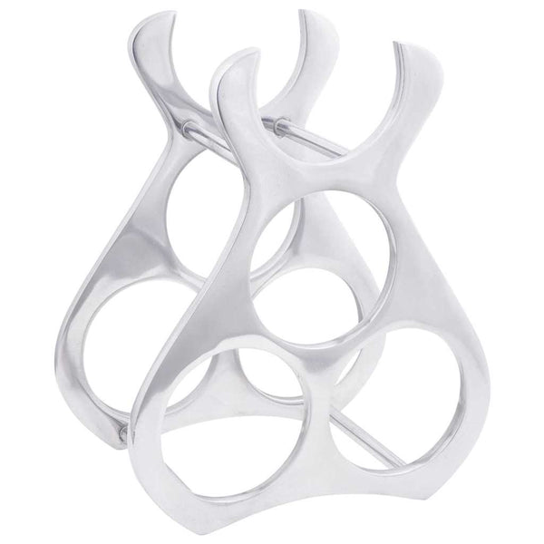 Silbernes Weinregal aus Aluminium