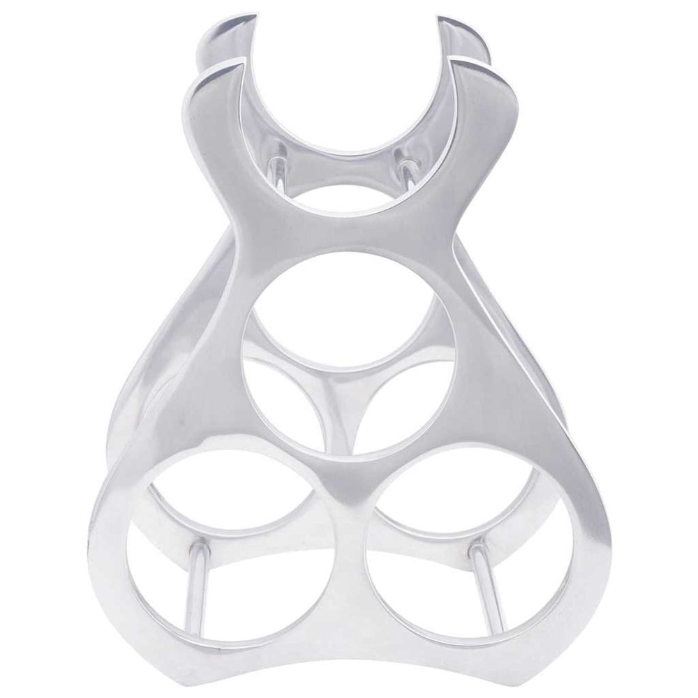 Silbernes Weinregal aus Aluminium