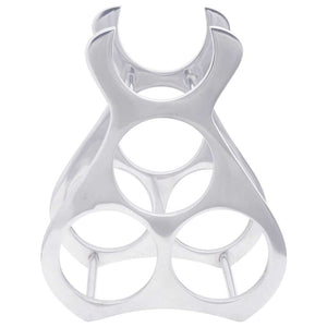 Silbernes Weinregal aus Aluminium