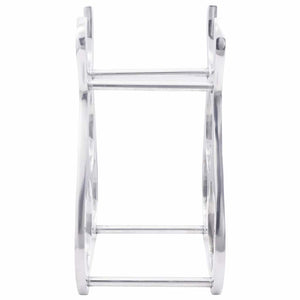 Silbernes Weinregal aus Aluminium